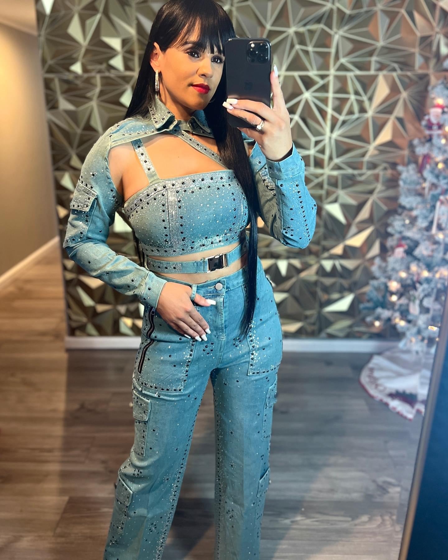 Denim Rihenstone Set