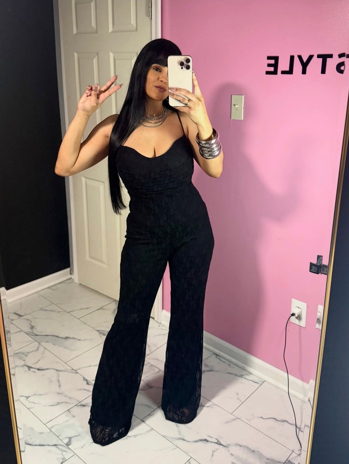 Black Lace Jumpsuit