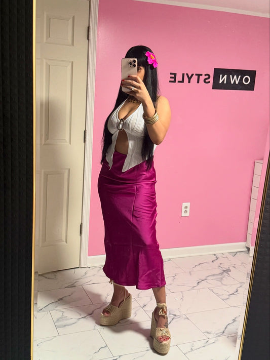 Ángela Magenta Skirt