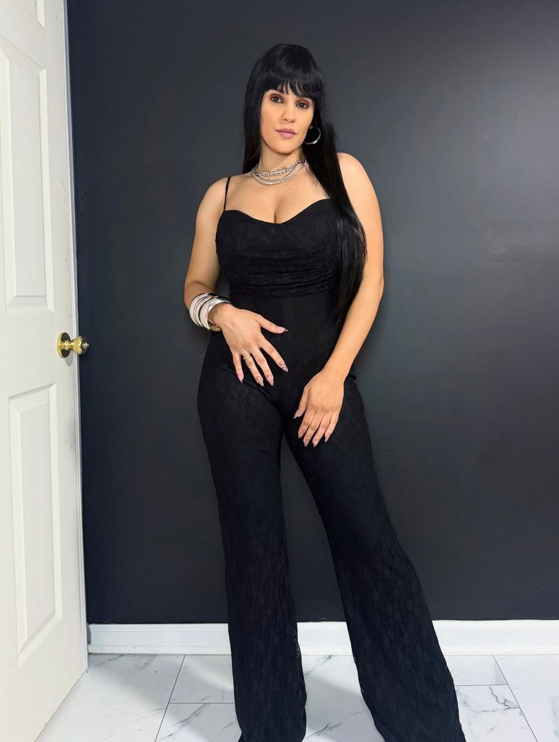Black Lace Jumpsuit