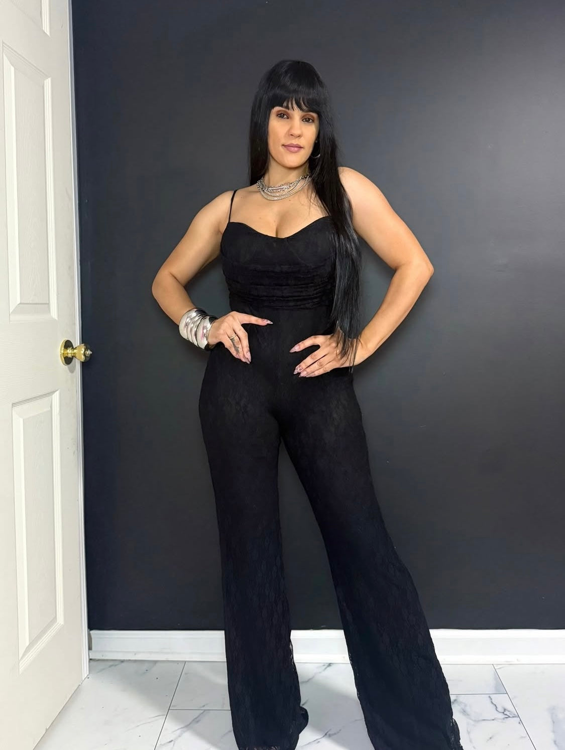 Black Lace Jumpsuit