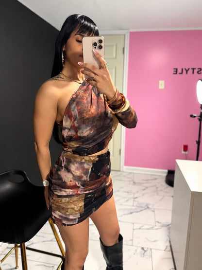 Abstract Mini Dress