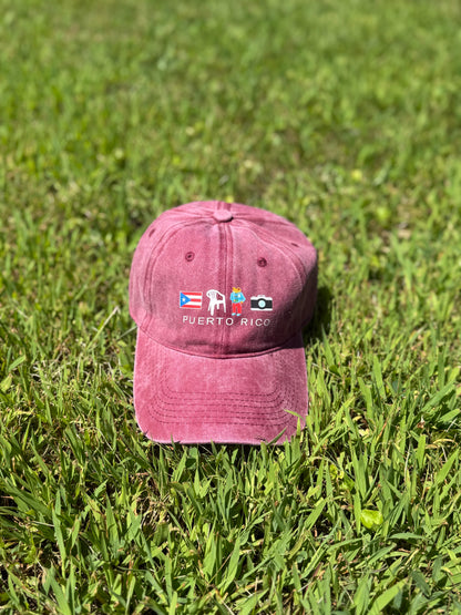 PR BURGUNDY GORRA