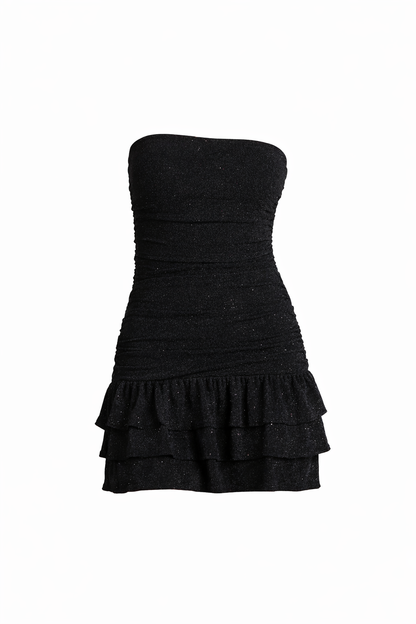 Glitter black mini dress