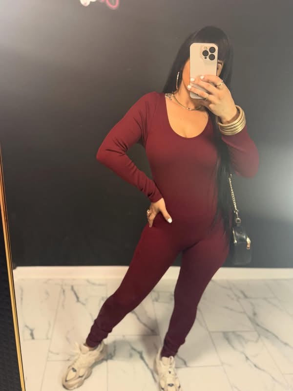 Burgundy Jumpsuit