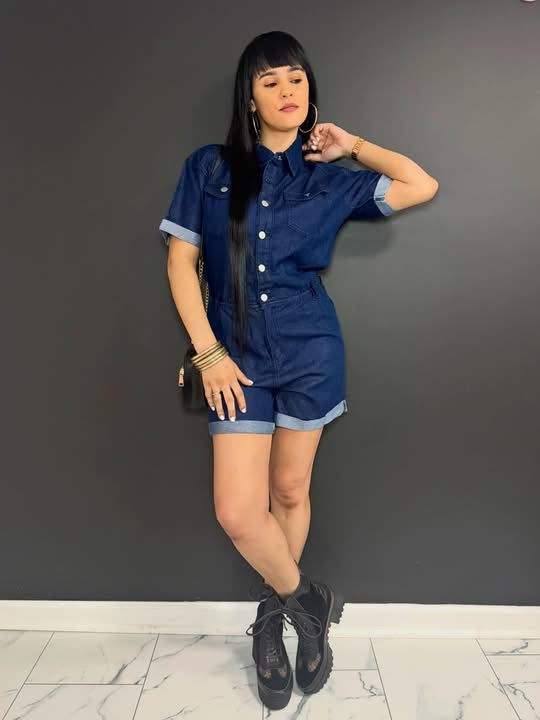 Denim Romper