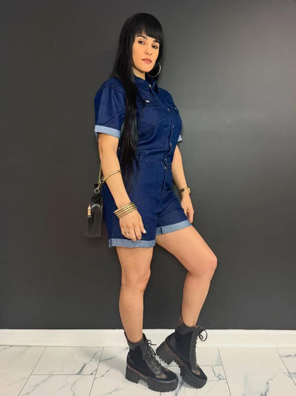 Denim Romper