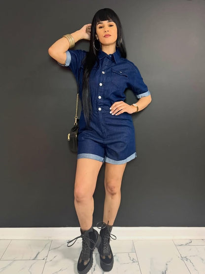 Denim Romper