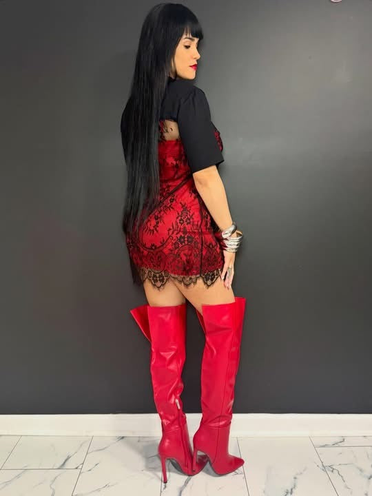Lace Tshirt Dress