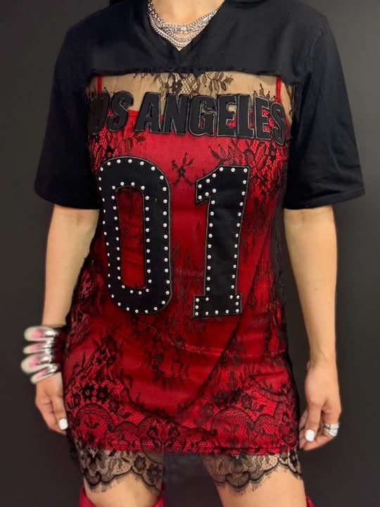 Lace Tshirt Dress