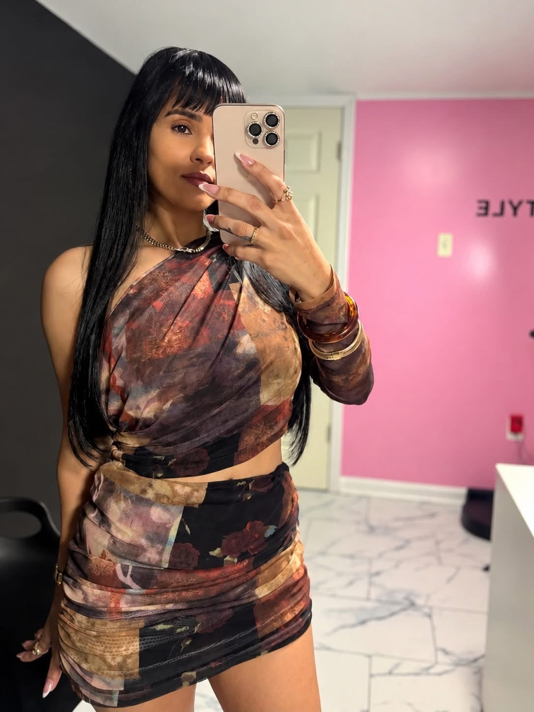 Abstract Mini Dress