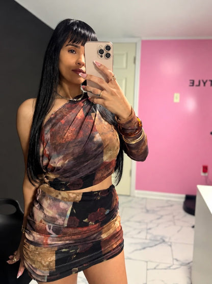 Abstract Mini Dress