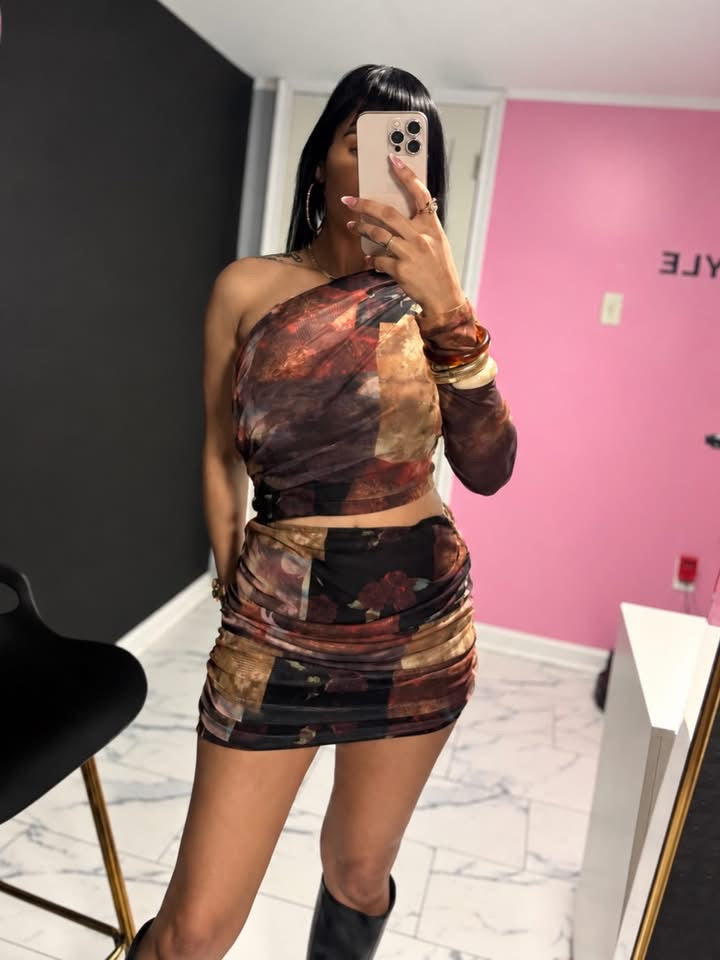 Abstract Mini Dress