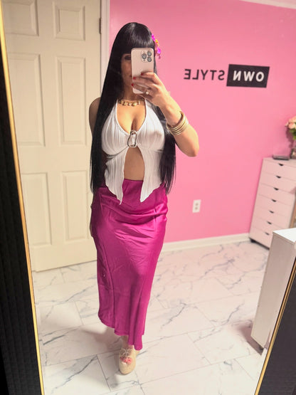 Ángela Magenta Skirt