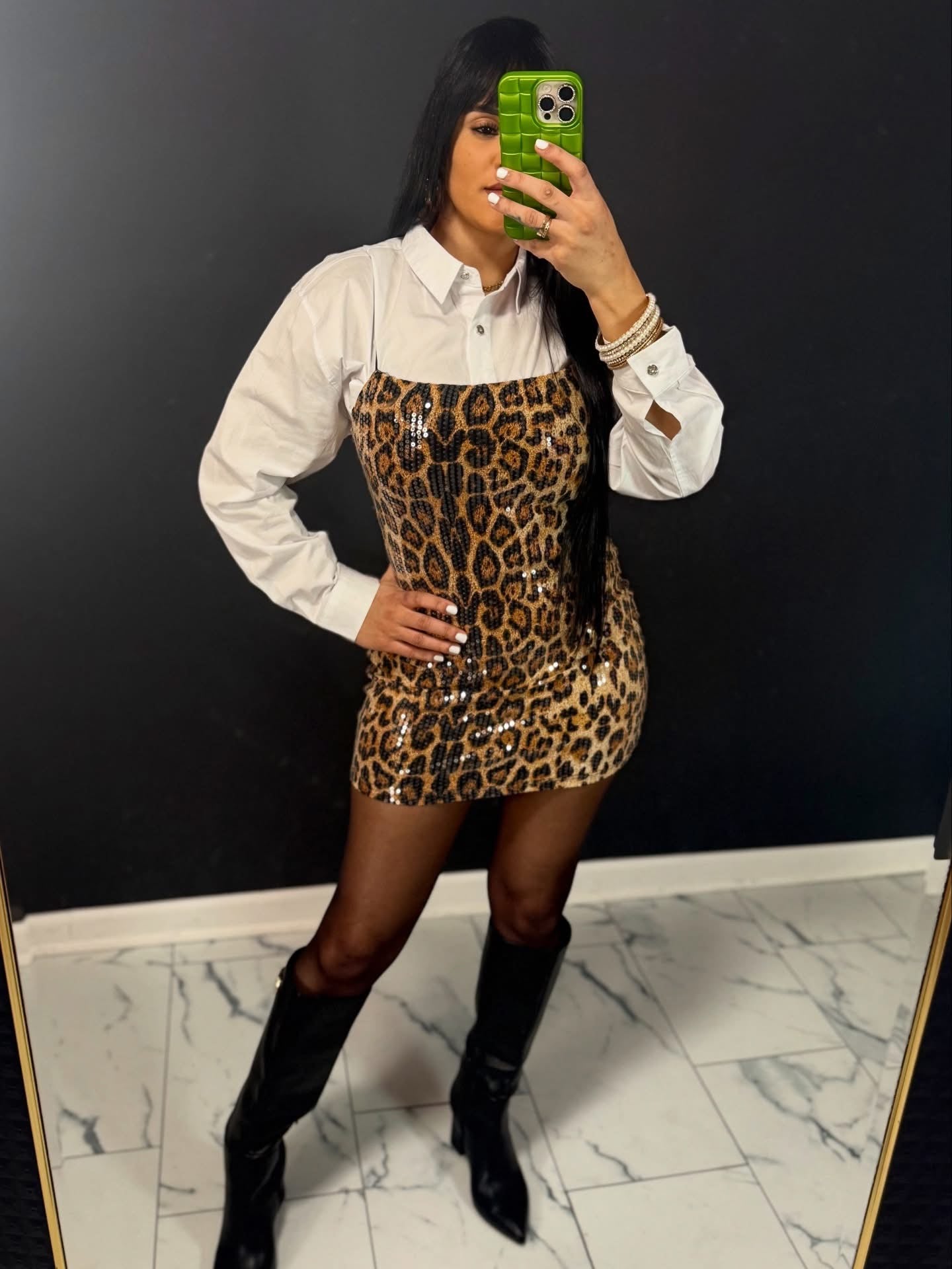 Animal Print Mini Dress