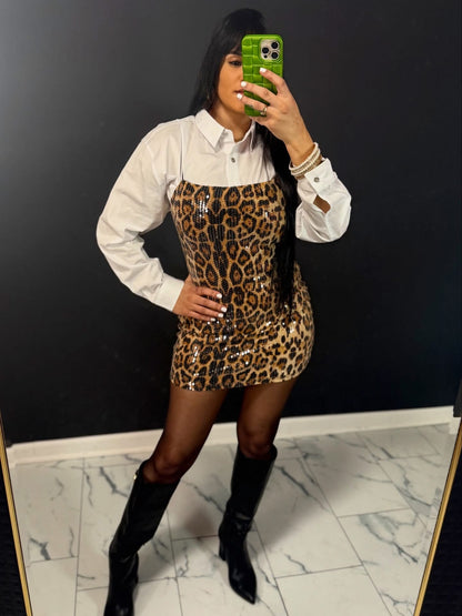 Animal Print Mini Dress