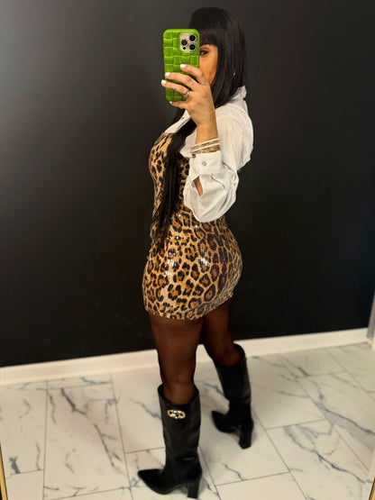 Animal Print Mini Dress
