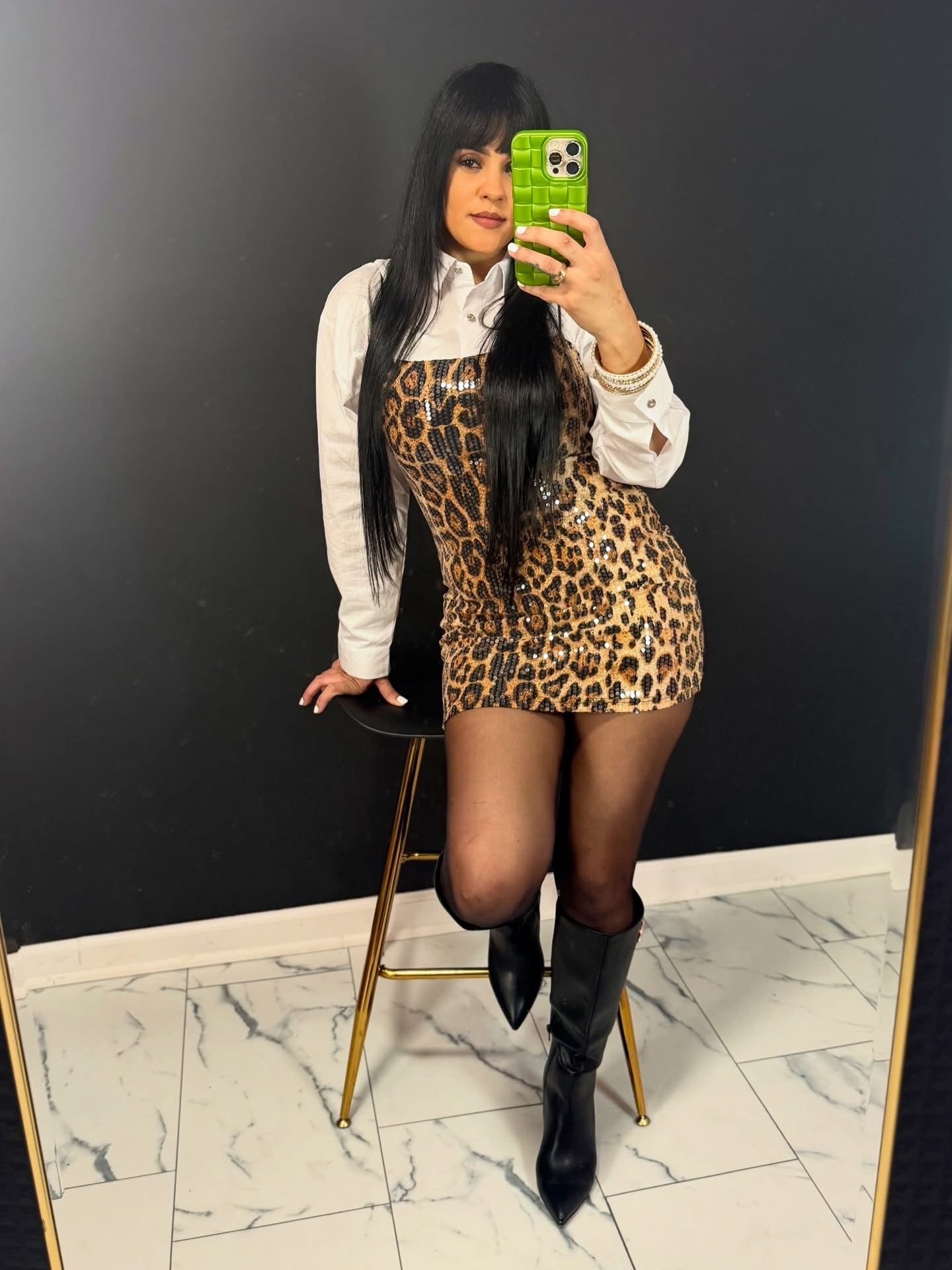 Animal Print Mini Dress