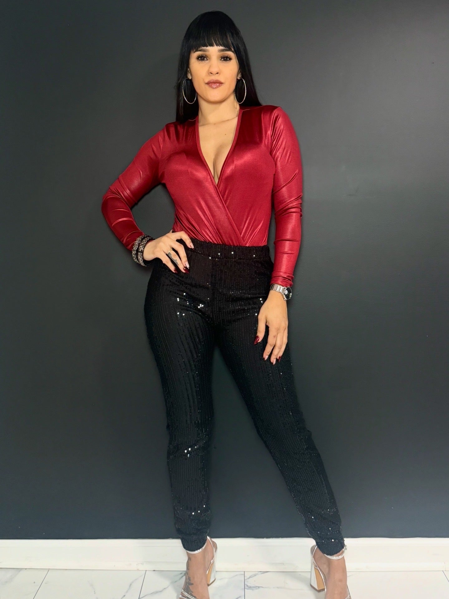 Sequin Black Pant
